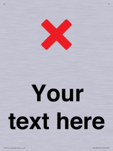 Custom plain background, red cross sign